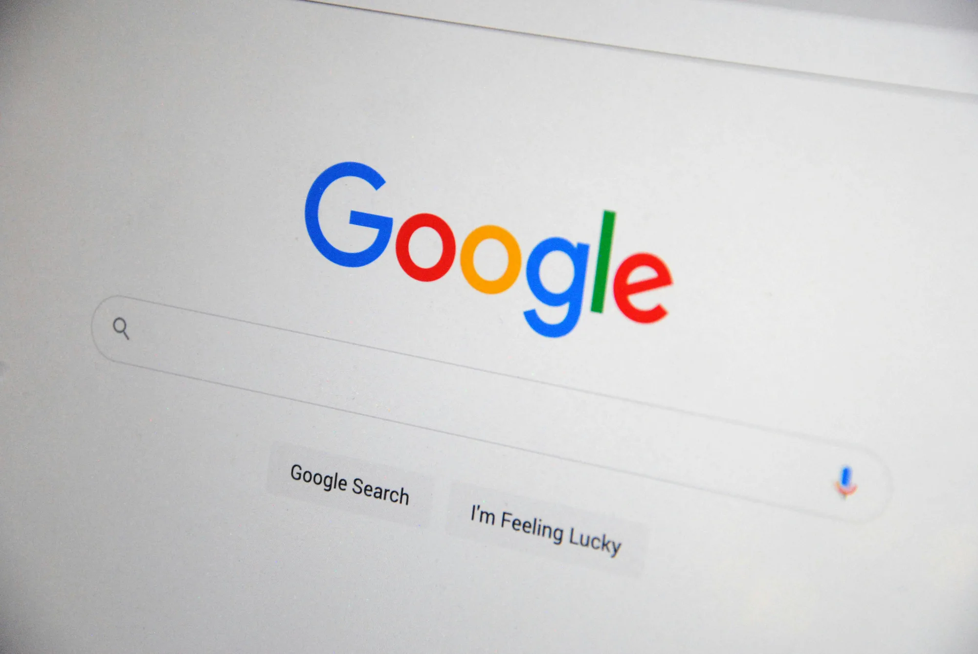 Google search prompt being shown on screen